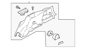Subaru b9 Tribeca right arch trim, black