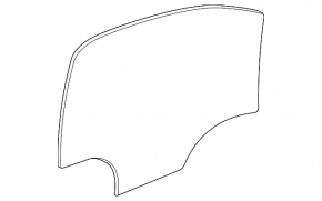 Front left door glass Buick Encore 13-19