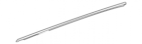 Molding door-glass central rear right Mercedes W213 E 17-23 black