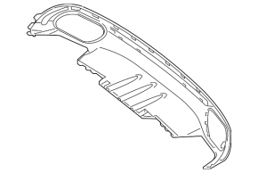 Rear bumper lip Mercedes W213 E 17-20 structure under molding, Luxury