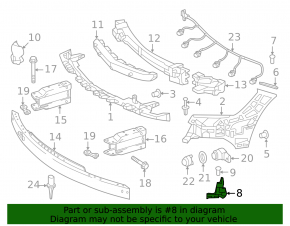 Front bumper bracket, right lower, Mercedes CLS-class C218 12-14 AMG pkg
