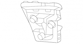Rear bumper mount under the right light for Mercedes H247 GLA 20-26