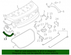 Trunk lid hinge trim left Lincoln MKZ 13-20 scratch