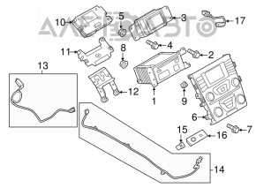 Radio tape recorder Ford Fusion mk5 13-15 SYNC 1