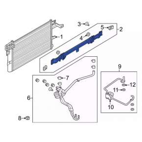 Automatic transmission cooling radiator Ford Explorer 16-19 3.7