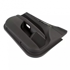 Door trim card front left Ford Fusion mk5 13-16 black with black insert leather, armrest leather, molding under the tree, scratch, scuff, abrasions