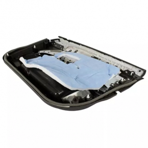 Door trim card front left Ford Fusion mk5 13-16 black with black insert leather, armrest leather, molding under the tree, scratch, scuff, abrasions