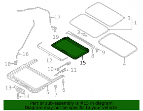 Sunroof curtain Mazda CX-5 13-16