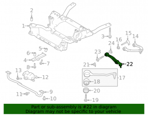 Lower control arm, front right, rear, Land Rover Range Rover 18-21 rest.