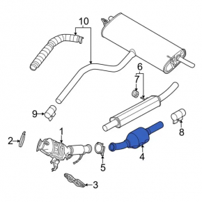 Catalytic Converter Rear Ford Bronco Sport 21-25 1.5T