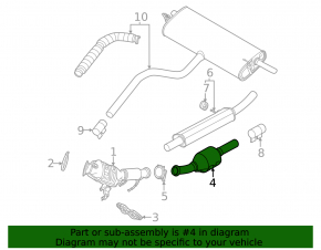 Catalytic Converter Rear Ford Bronco Sport 21-25 1.5T