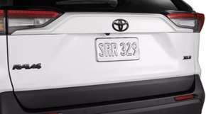 Toyota Rav4 19-24 black gloss emblem with "Hybrid" inscription on the left wing