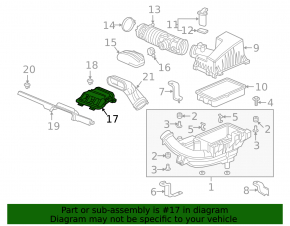 Air intake rear part Honda Clarity 18-21 usa
