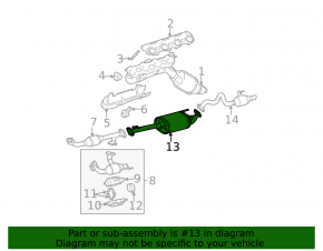Lexus GX470 03-09 mid-mounted exhaust manifold