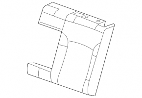 Left rear seat backrest for Chevrolet Impala 14-20, gray cloth, with belt, dry-cleanable