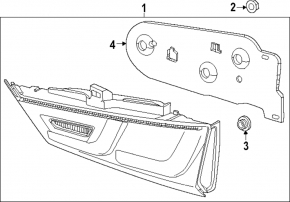 Light inside trunk door left Honda CRV 23-