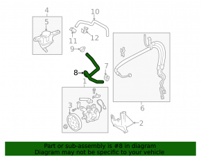 Power steering pipe Subaru Legacy 13-14 2.5