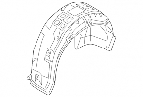 Rear right fender liner Audi A7 12-17
