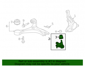 Right ball joint Honda Civic 11-15 2.4l, With si