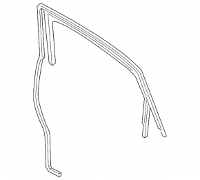 Upper rear left door molding VW Passat b7 12-15 USA mat with glass seal