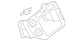Front panel air duct deflector central VW Tiguan 09-17 broken mount