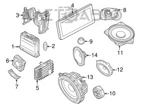 Mini Cooper F56 3D 14-Front Left Door Speaker