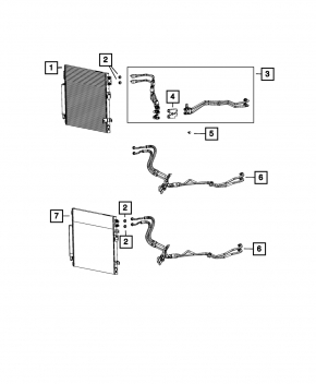 Cooling tubes automatic transmission Dodge Challenger 11-23 5.7