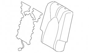 Seat upholstery 2nd row rear right upper Toyota Highlander 20-21 leather gray, Limited, tear, needs cleaning