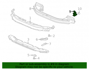 Left front bumper bracket for Honda Civic XI FE/FL 22-26