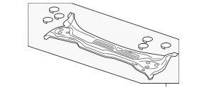 Windscreen wiper grille plastic Acura MDX 17-20 rest