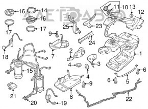 Right fuel level sensor VW Touareg 11-17 3.6