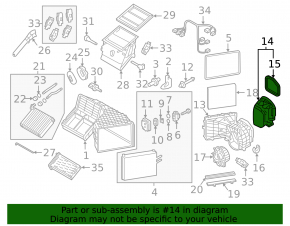 Heater assembly VW Touareg 11-17 with dry heating element