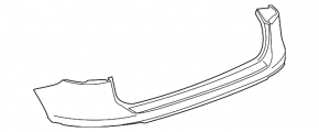 Bare rear bumper upper part VW Touareg 11-14 for parking sensors