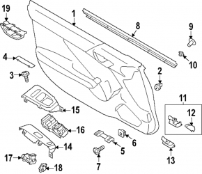 Subaru Forester 25-26 front right door central lock button