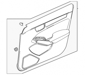 Door trim card front left Honda Civic XI FE/FL 22-26 Sport black