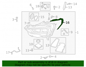 Front left headlight seal for Audi Q3 83A 19-25