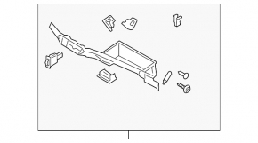 Front panel trim lower Kia Forte 19-24 black without backlight and start-stop