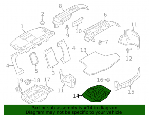 Foam plastic for the tool Infiniti Q50 14-20 without a spare wheel