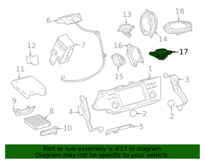 Left tweeter Toyota Avalon 13-18 JBL