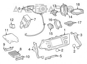 Left tweeter Toyota Avalon 13-18 JBL