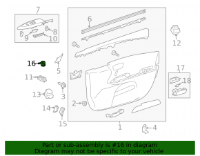 Mirror Memory Control Left Toyota Avalon 13-18