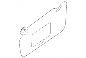 Left visor for Subaru Outback 10-14 gray