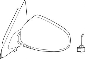 Side mirror right Infiniti JX35 QX60 13-15 prerest 16 pins, camera, heating, graphite