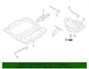 Subaru Forester 25-26 spare tire mounting washer