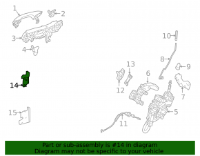 Upper rear right door hinge Mercedes C-class W205 15-21