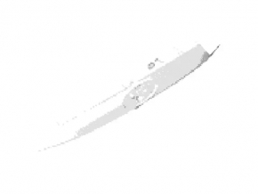 Upper trunk door molding with emblem Ford Escape MK3 13-16 prerest without camera chrome, defect