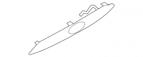 Upper trunk door molding with emblem Ford Escape MK3 13-16 prerest without camera chrome, defect
