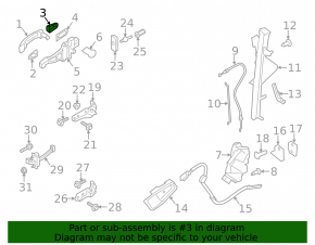 Plug outer handle front left Ford Escape MK3 13-19 structure