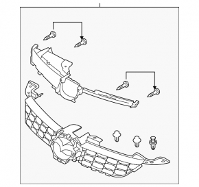 Upper radiator grille for Mazda CX-7 10-12