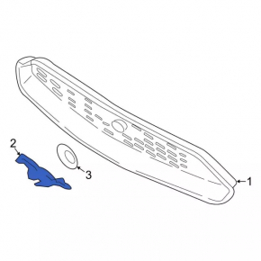 Ford Mustang mk6 18-23 rest grille emblem